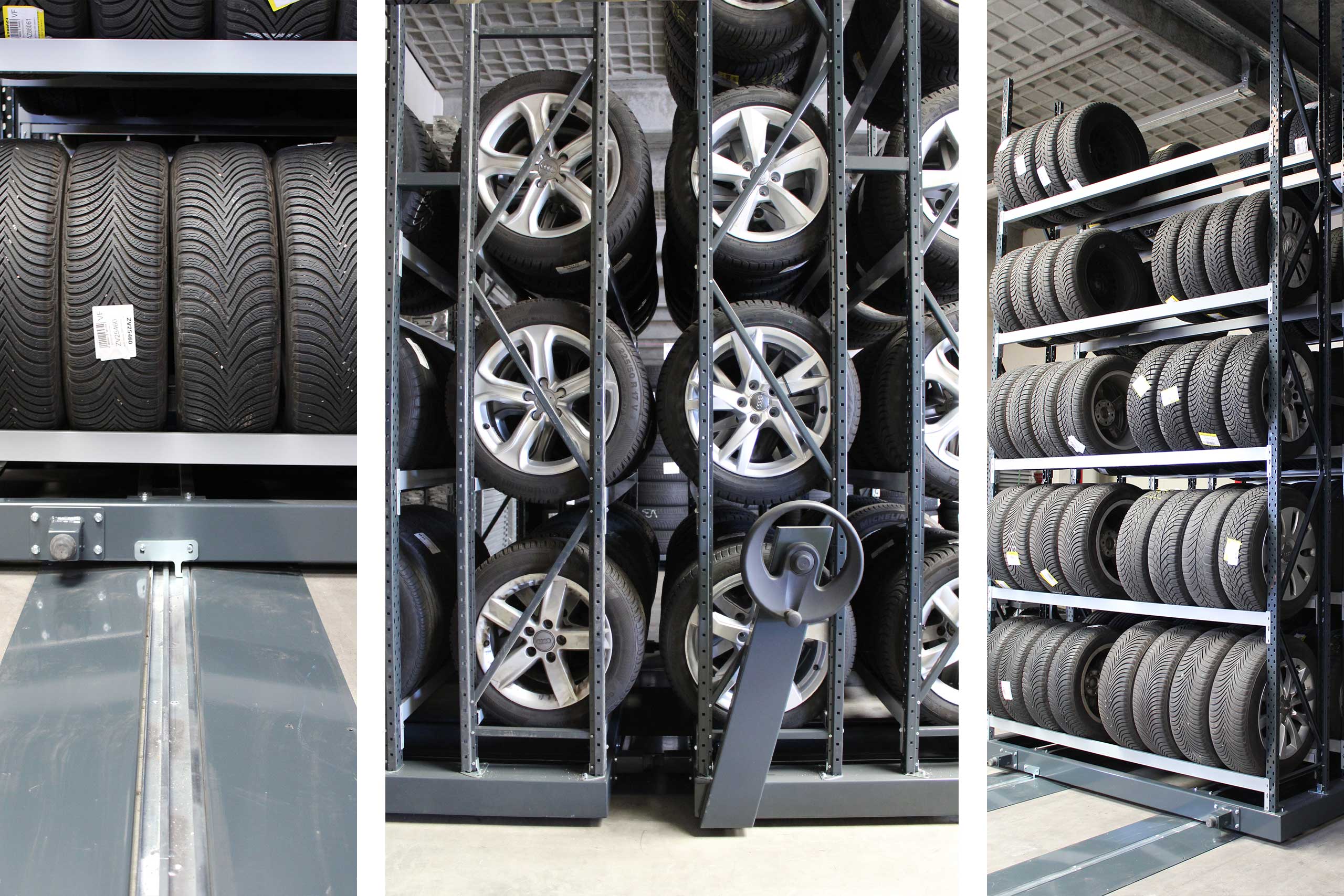 Dækreoler med mobile baser